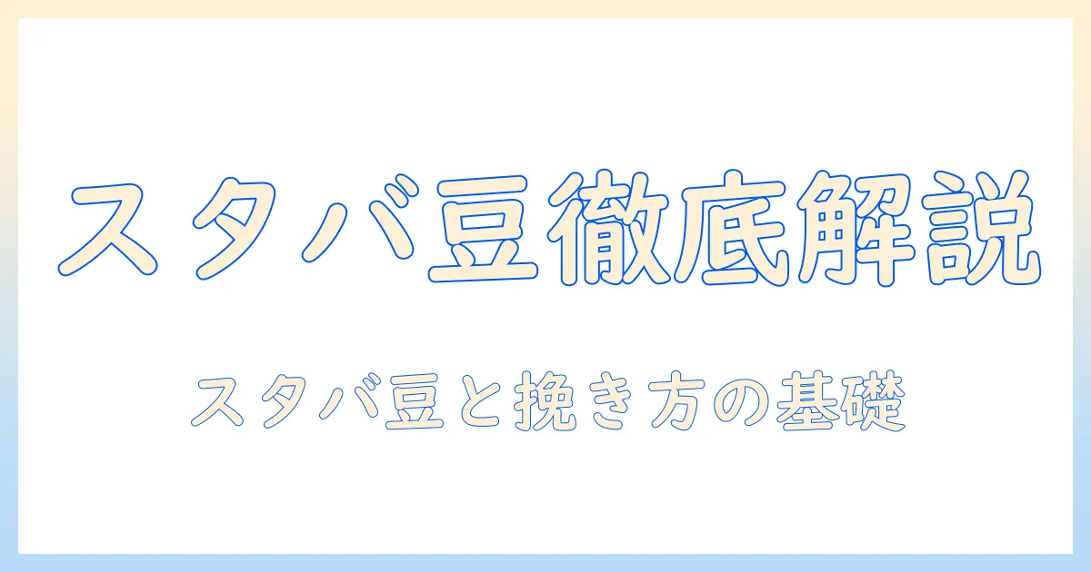 スタバのコーヒー豆と挽き方を完全解説:初心者でもわかるコーヒー選びと美味しい淹れ方