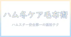 ハムスターの冬対策に役立つ電気毛布の使い方と安全ポイント