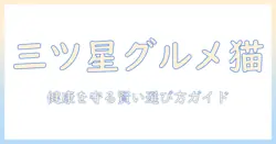 猫のキャットフード選びを徹底解説｜三ツ星グルメと猫の健康を守るポイント