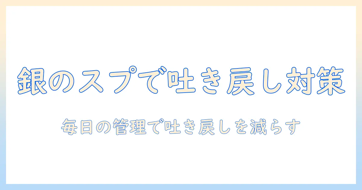 キャットフードと銀のスプーンで吐き戻し対策を学ぶ—愛猫の健康を守る基本ガイド