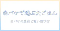 ドッグフードを白いパッケージで選ぶ理由と比較ガイド