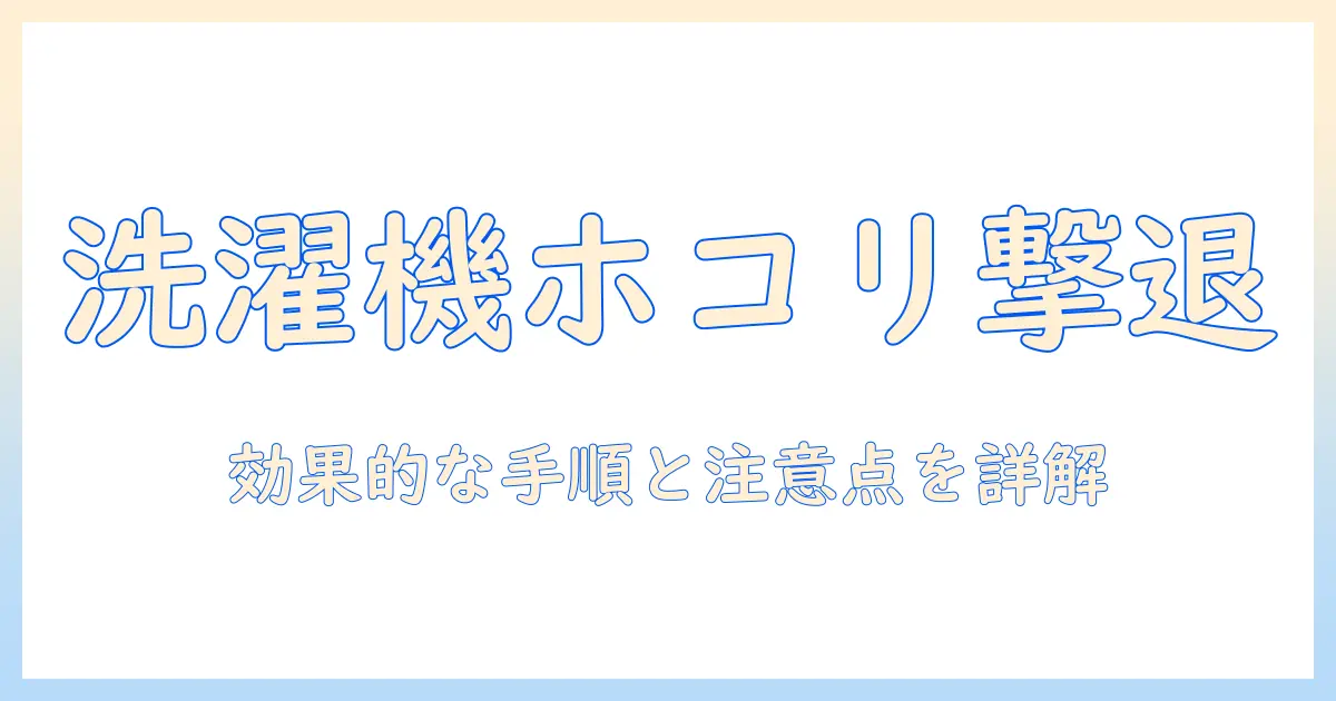 洗濯機のホコリ取りフィルターを掃除する方法｜効果的な手順と注意点