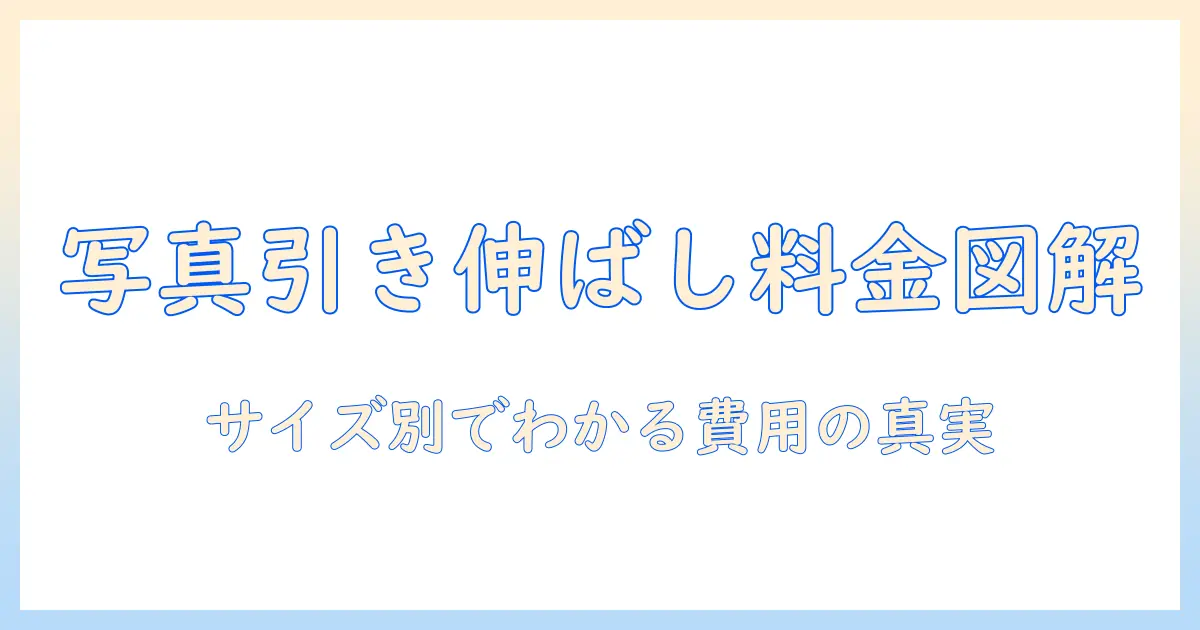 写真 引き伸ばし 値段を徹底解説:サイズ別料金と選び方ガイド