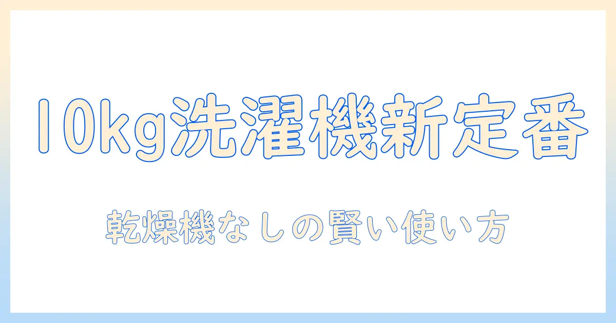 パナソニック 洗濯機 10キロ（乾燥機なし）を徹底解説｜選び方とおすすめ機種