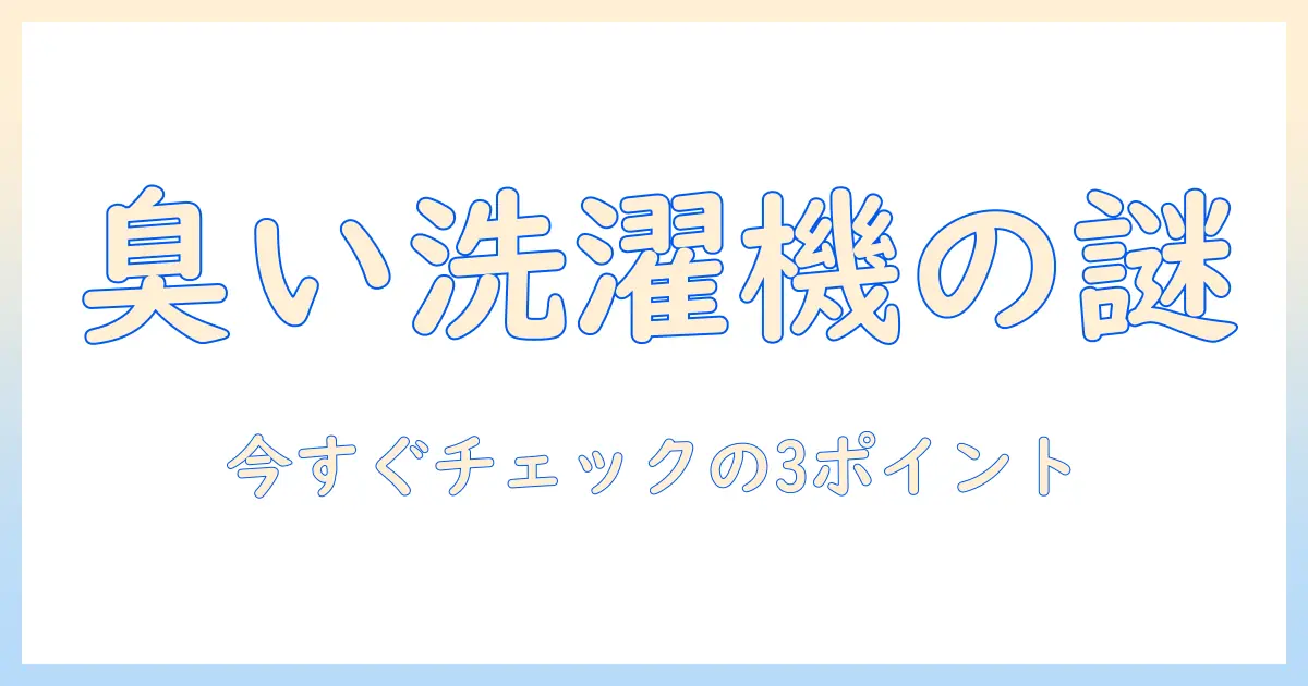 アパートの洗濯機が急に下水臭い匂いを放つときの原因と対処法