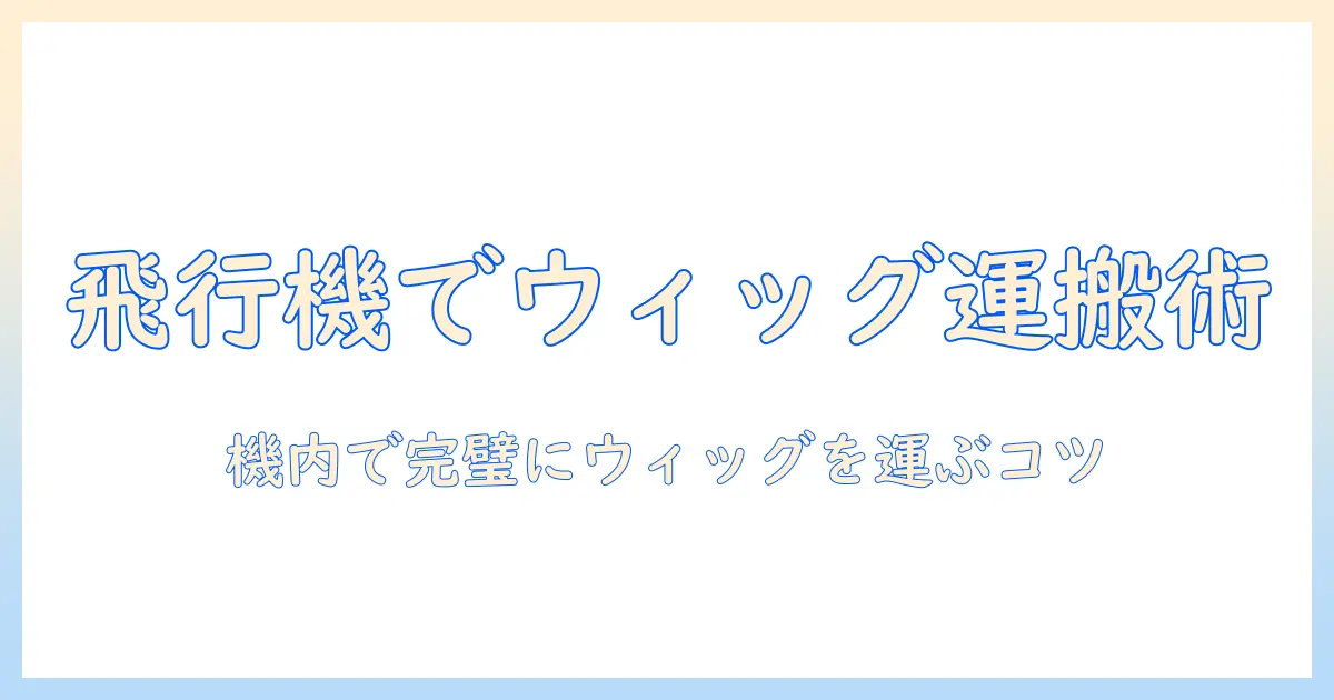 コスプレ用ウィッグを飛行機で持ち運びする際のコツと注意点