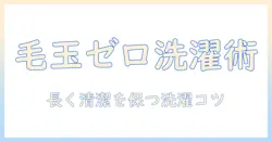 洗濯機の毛玉を防ぐ掃除のコツ—毛玉対策と清潔を保つ方法