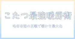こたつの使い方徹底解説—毛布と布団の正しい順番で暖かさを最大化する方法