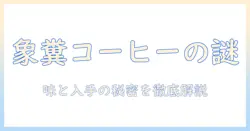 コーヒーと象のふんの秘密を解く:味の特徴と入手方法を徹底解説