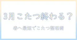 3月のこたつをしまう時期はいつがベスト?春を迎えるための手順とポイント