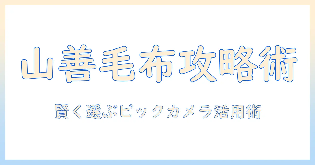 山善の電気毛布をビックカメラで買う前に知っておくべきポイントと賢い選び方