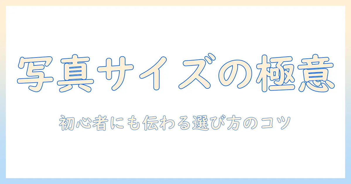 写真 サイズ 一般的 インチを知る：写真プリントの標準サイズと選び方