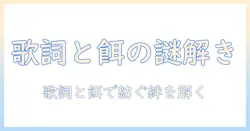 キャットフードと歌詞の意味を読み解く:意味を解説する記事の作り方