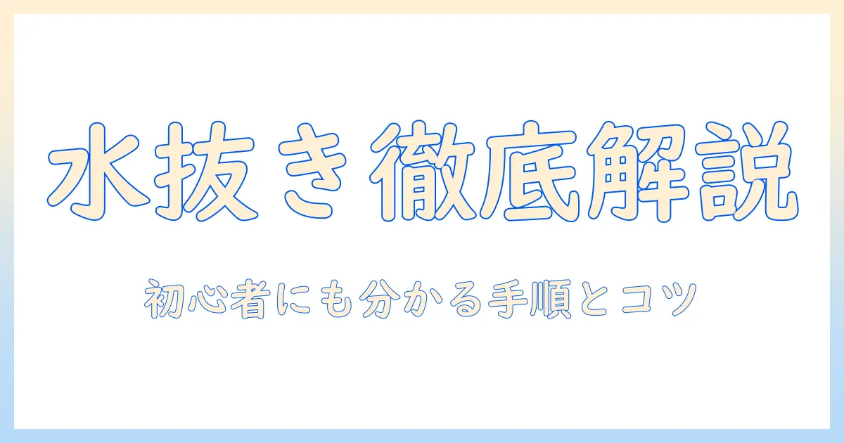 洗濯機の水抜きと排水ホースの外し方を徹底解説|初心者にも分かりやすい手順とポイント