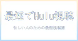 テレビのミセス見逃しをhuluで解決!忙しい人のための今すぐ視聴できる方法