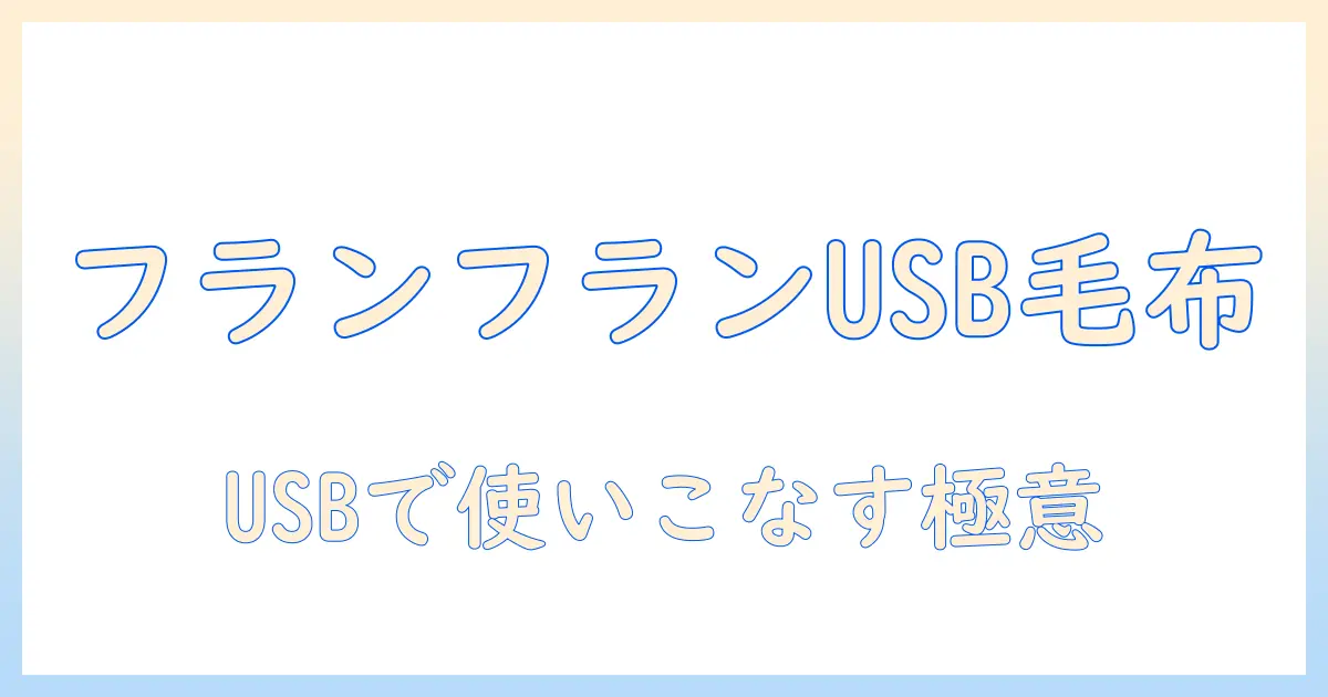 フランフランの電気毛布をusbで使う方法と選び方・おすすめ商品を徹底解説