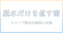 洗濯機のトラブル解決ガイド:シャープの脱水だけ機能と水が出る時の対処法