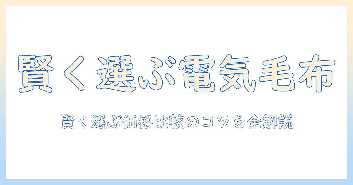 電気毛布 どこが安い？女性会社員が賢く選ぶ価格比較と購入のコツ