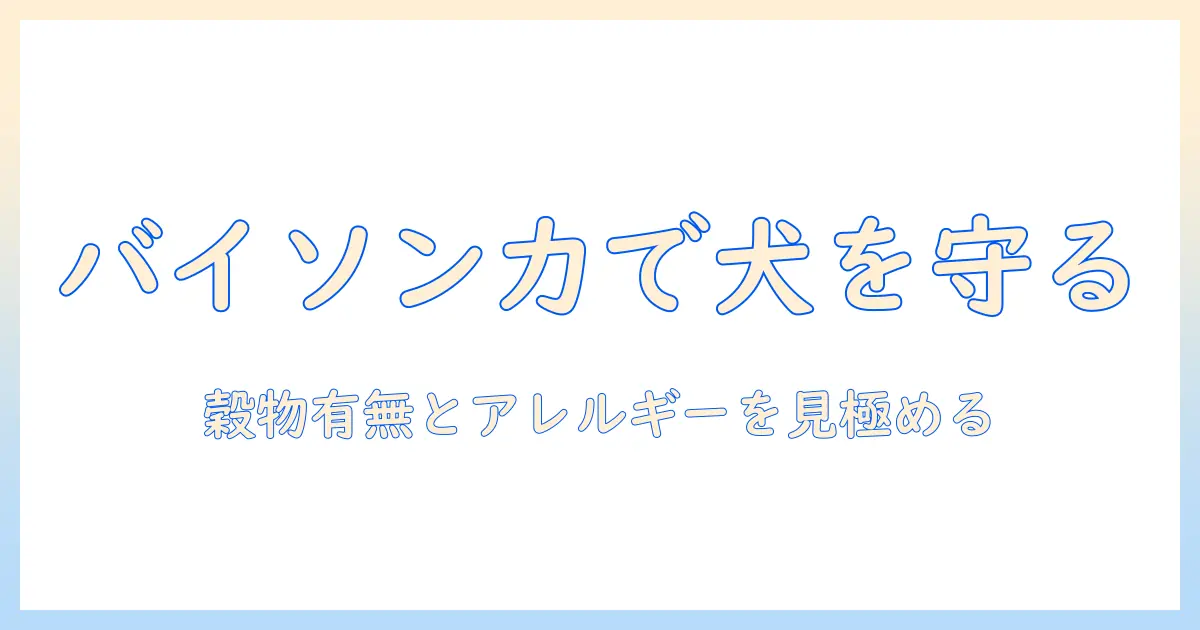ドッグフードとバイソン成分の実力とは?犬の健康を守る選び方とポイント