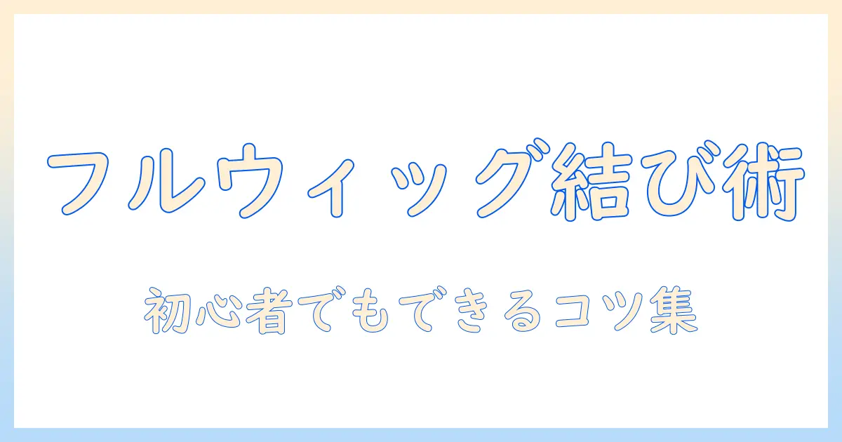 フル ウィッグ お団子 作り方|初心者でもできる手順とコツ