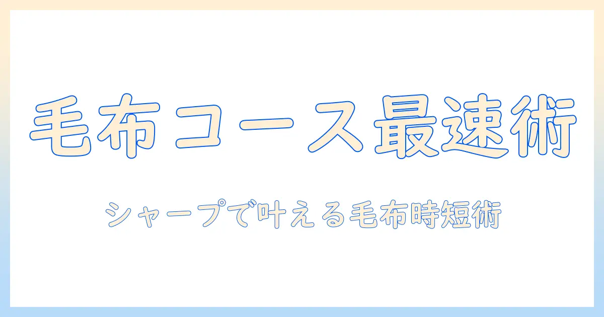 シャープの洗濯機で毛布コースの時間を短縮するコツと使い方