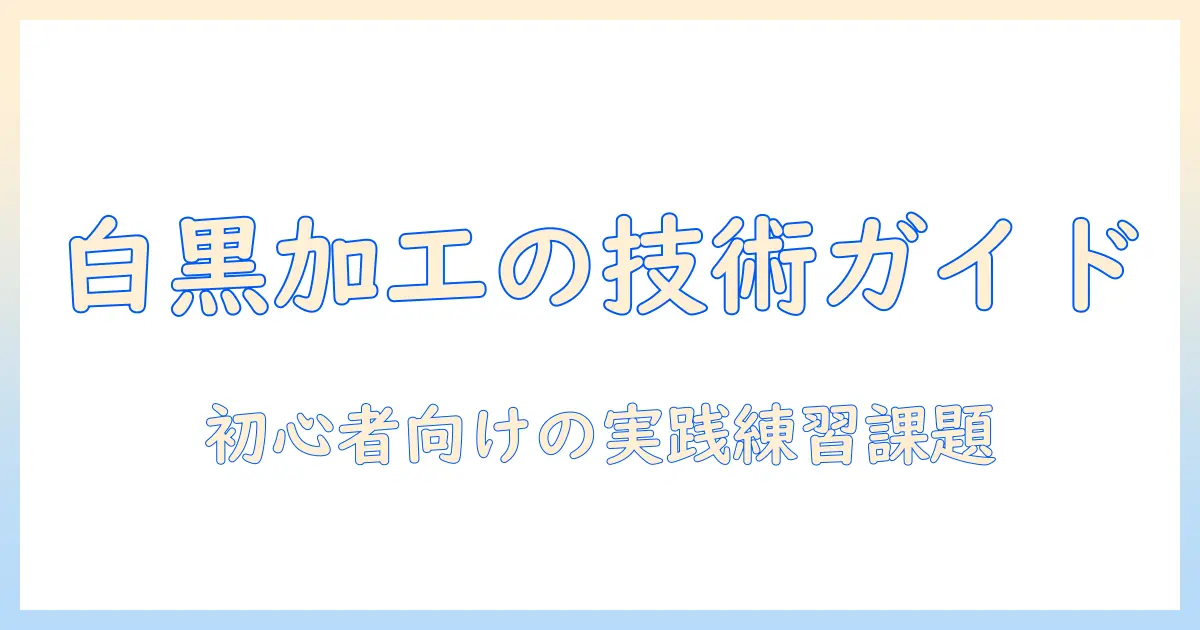 写真を白黒加工するpcの使い方とコツ：初心者向けガイド