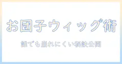ウィッグで作るお団子パーツの作り方