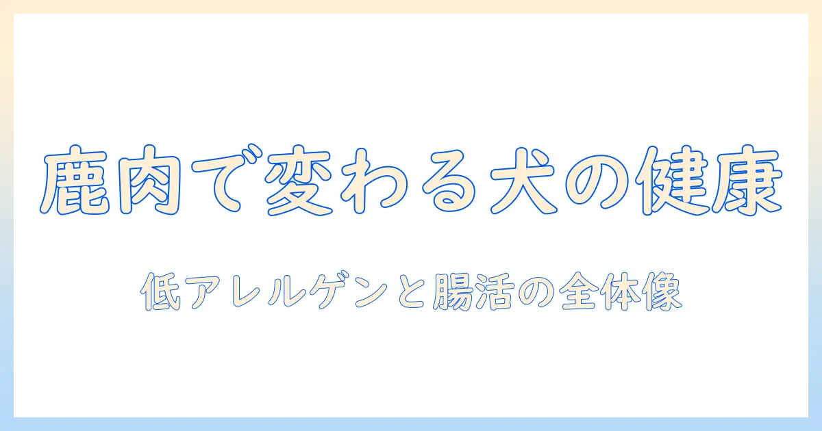 ドッグフードに鹿肉を使う効果とは？犬の健康を高める理由と選び方