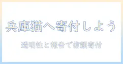 兵庫でキャットフードを寄付する方法と寄付先ガイド