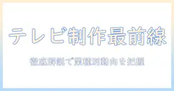 テレビと制作会社の業種別動向を徹底解説