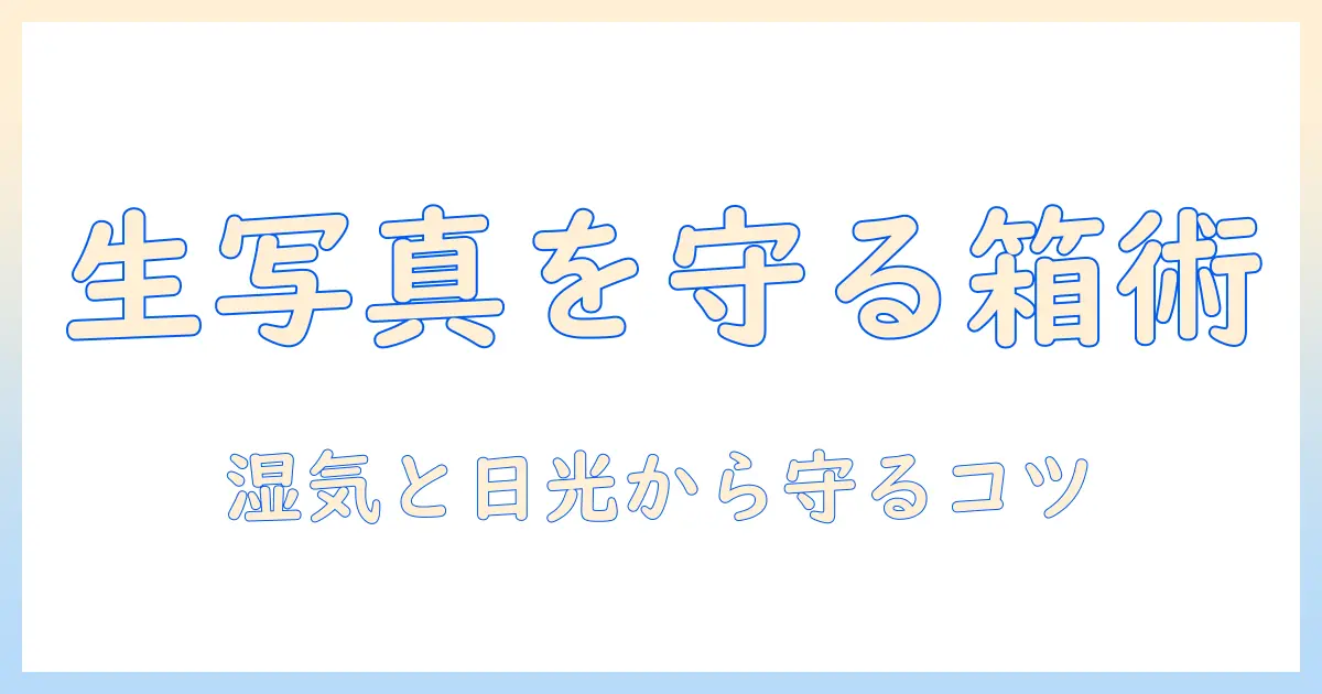 生 写真 収納 ボックスで写真をきちんと守る！選び方とおすすめアイテム