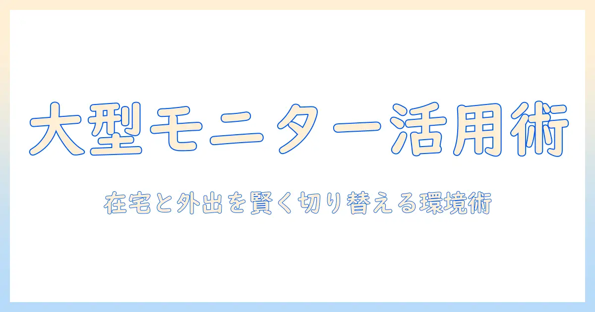 タブレットと大型モニターを賢く使い分ける方法:在宅ワークと外出時の最適な作業環境ガイド