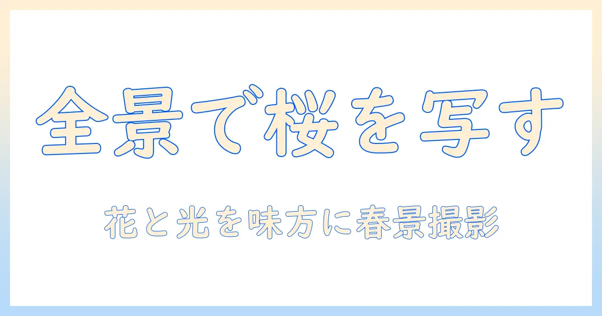 桜 全体 の 写真で写す春の風景ガイド