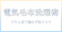 電気毛布をドラム式洗濯機の毛布コースで洗う方法と注意点