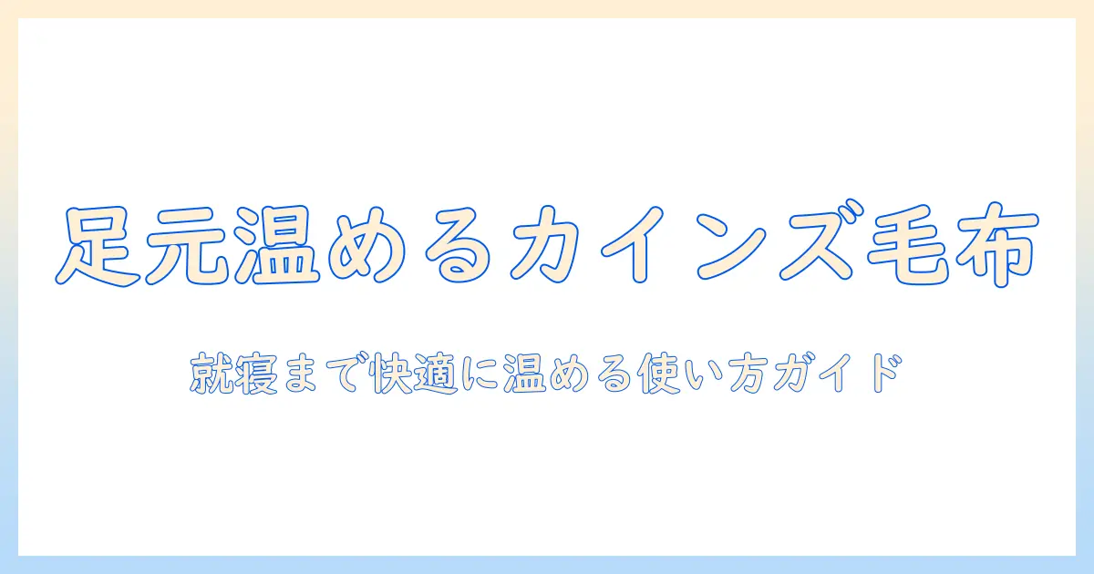 足元を温めるカインズの電気毛布の選び方と使い方ガイド