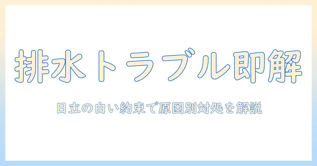 洗濯機の排水できないトラブルを日立の白い約束で解決する方法｜原因と対処法