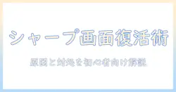 シャープ aquos テレビ 画面が映らない時の原因と対処法｜初心者向けガイド