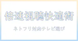 テレビで快適視聴！倍速機能の使い方とネットフリックス対応テレビの選び方