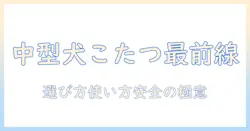 中型犬向けの犬用こたつとは?選び方・使い方・安全ポイントを解説