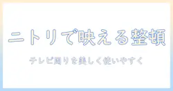 ニトリのテレビ・台・収納・ボックス活用で実現するテレビ周りの収納術