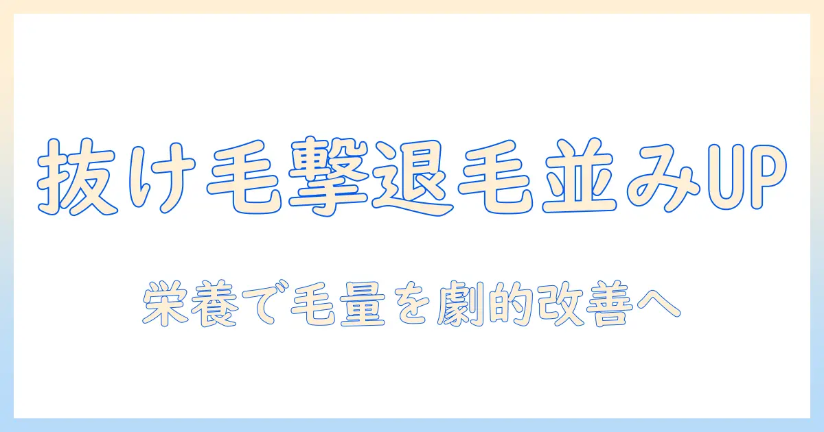 キャットフードで抜け毛を抑える！猫の毛量改善のための選び方と栄養ポイント
