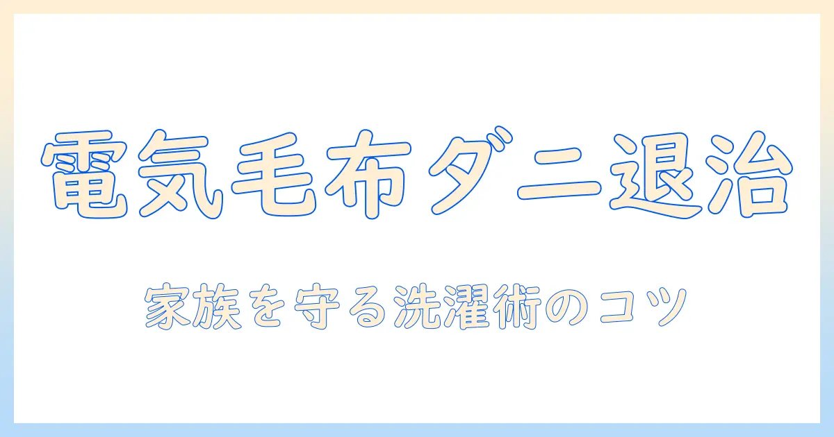 電気毛布のダニ退治と洗濯のコツを徹底解説