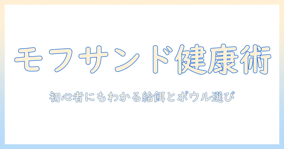 mofusandで選ぶキャットフードとボウルの使い方ガイド：猫の健康を守るポイント