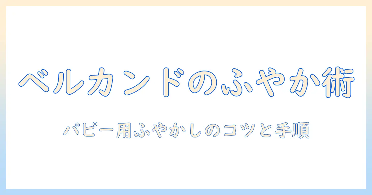 ベルカンドのドッグフードをパピーにふやかし方を解説
