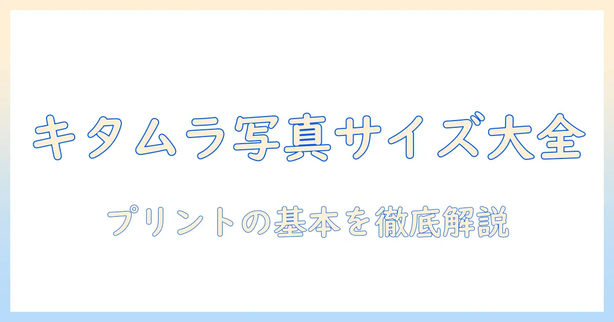 写真 サイズ 一覧 キタムラ|写真プリントの基本サイズと選び方