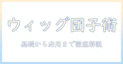 ウィッグで作るお団子ヘアのパーツと作り方ガイド