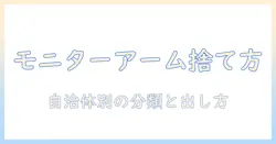 モニターアームの捨て方を解説|何ゴミに分類されるのか徹底ガイド