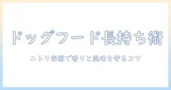 ドッグフードの保存と容器の選び方｜ニトリで揃える保存容器で長持ちさせるコツ