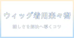ウィッグをつけるのが難しいと感じる人のためのガイド