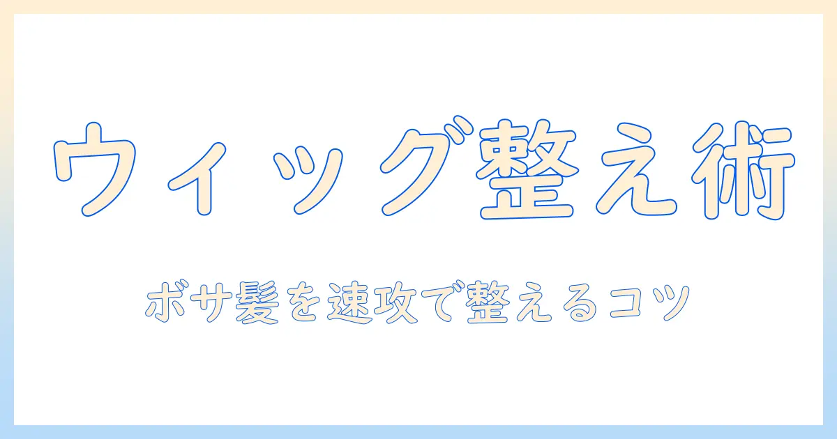 ウィッグのボサボサを直す方法と直し方のコツ